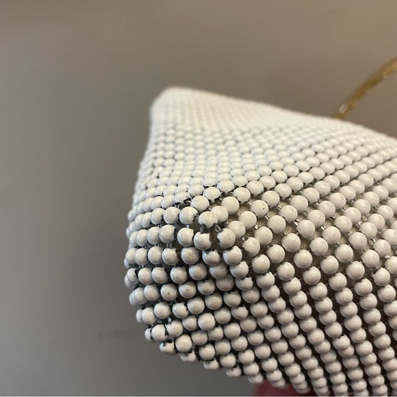 Vintage 80s ‘Bags By Marlo’ Ivory Bubble Chainmail Handbag w Gold Handles - EUC - Picture 15 of 16